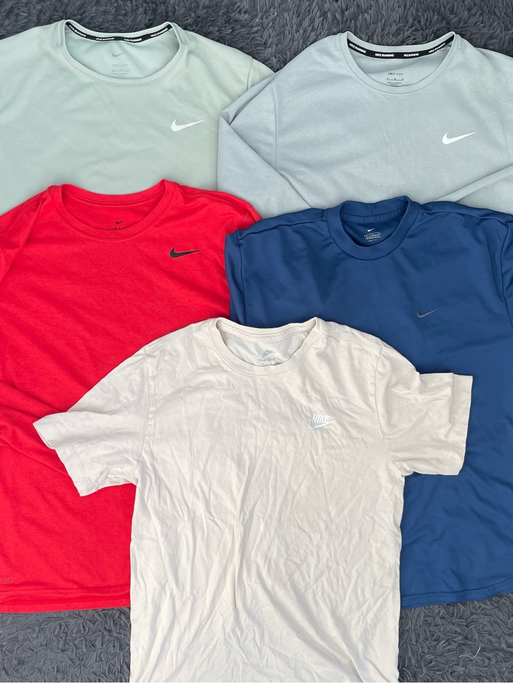 Men Size Medium Nike Dri-Fit T-Shirt Long Sleeve Running Workout Bundle Lot